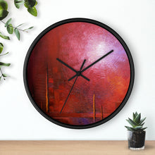 Red WALL CLOCK Unique Accent Decor