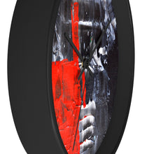 Red Black and White WALL Decor CLOCK Abstract Art