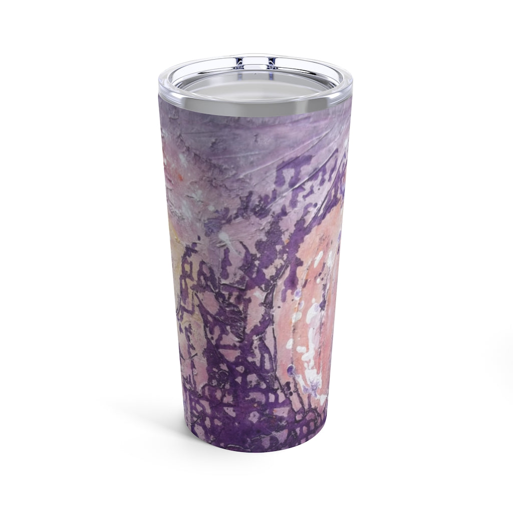 Purple Pastel TUMBLER 20oz with Lid Colorful Artsy