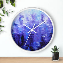 Blue Artsy WALL CLOCK Abstract Art Unique Accent