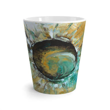 Unique 12oz Coffee LATTE MUG Turquoise Earth Tones Colors