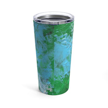 Artsy Travel TUMBLER 20oz Abstract Blue Green Art