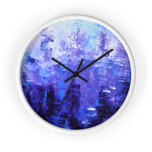 Blue Artsy WALL CLOCK Abstract Art Unique Accent