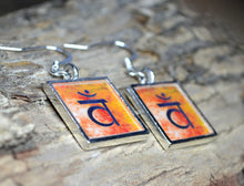 SACRAL CHAKRA Jewelry, Orange Dangle Earrings, handmade - Yoga Gifts