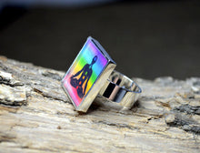 YOGA Ring adjustable Om Jewelry, Colorful Ring Yoga Rings 7Chakras Resin Rings Chakra Jewelry