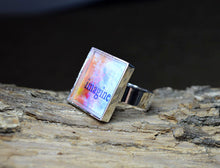 IMAGINE - Inspirational Word Art Ring, handmade #6006