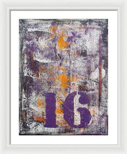 LUCKY NUMBER 16 - Framed Print #1061