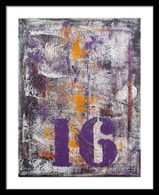 LUCKY NUMBER 16 - Framed Print #1061