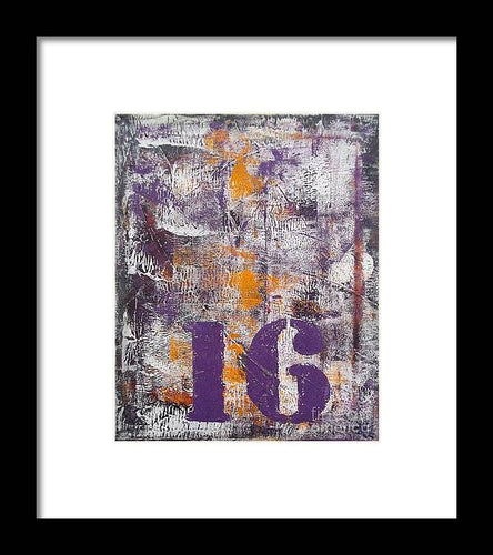 LUCKY NUMBER 16 - Framed Print #1061