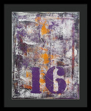 LUCKY NUMBER 16 - Framed Print #1061