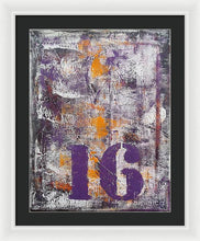 LUCKY NUMBER 16 - Framed Print #1061