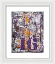 LUCKY NUMBER 16 - Framed Print #1061