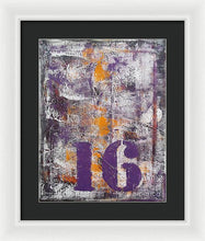LUCKY NUMBER 16 - Framed Print #1061