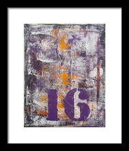 LUCKY NUMBER 16 - Framed Print #1061