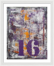 LUCKY NUMBER 16 - Framed Print #1061