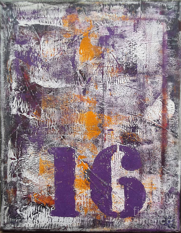 LUCKY NUMBER 16 - Art Print #1061