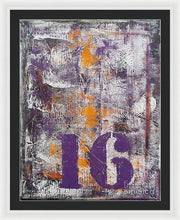 LUCKY NUMBER 16 - Framed Print #1061