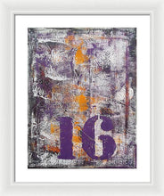 LUCKY NUMBER 16 - Framed Print #1061