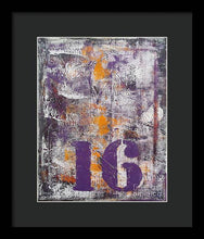 LUCKY NUMBER 16 - Framed Print #1061