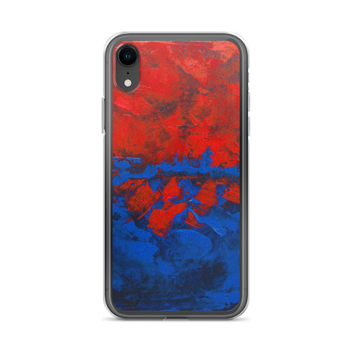 Blue Red IPHONE CASE Cover Artsy Abstract Design
