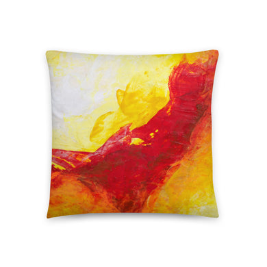 Bold Accent THROW PILLOW - Yellow Red Abstract