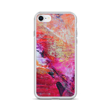 Artsy Heart IPHONE CASE for iPhones printed with Pink Orange Abstract Art