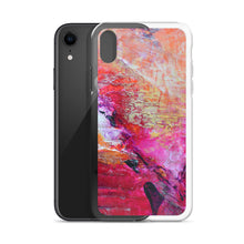 Artsy Heart IPHONE CASE for iPhones printed with Pink Orange Abstract Art