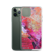 Artsy Heart IPHONE CASE for iPhones printed with Pink Orange Abstract Art