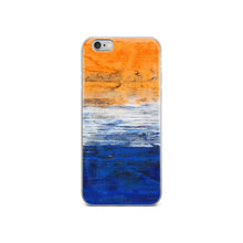 IPHONE CASE Blue Orange Contemporary Art for Apple
