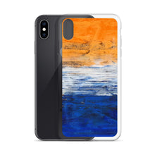 IPHONE CASE Blue Orange Contemporary Art for Apple