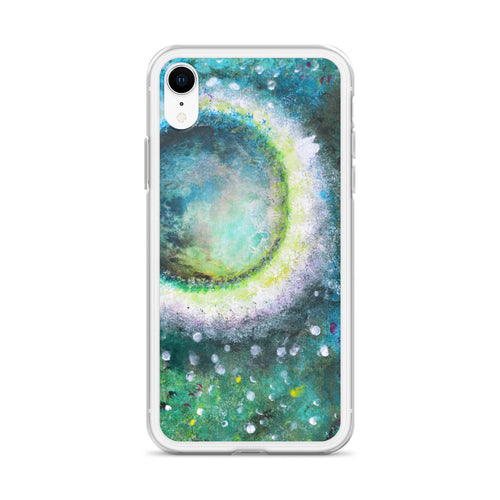Beautiful Moon IPHONE CASE Green Art Painting