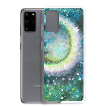 PHONE CASE Cover with Moon for Galaxy - Green Abstract Artsy