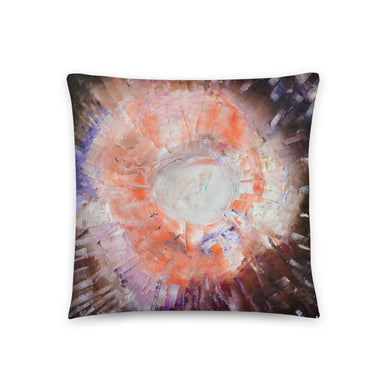Artsy Multicolored THROW PILLOW Unique Abstract Style Brown Orange