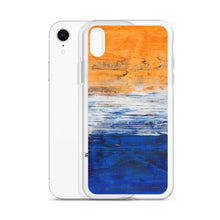 IPHONE CASE Blue Orange Contemporary Art for Apple