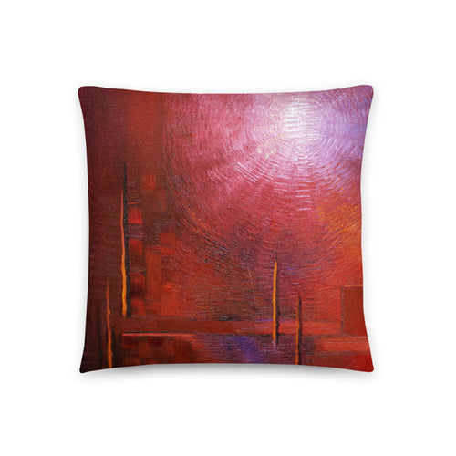 Red THROW PILLOW Modern Abstract Style