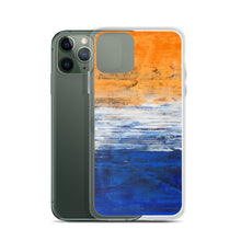 IPHONE CASE Blue Orange Contemporary Art for Apple