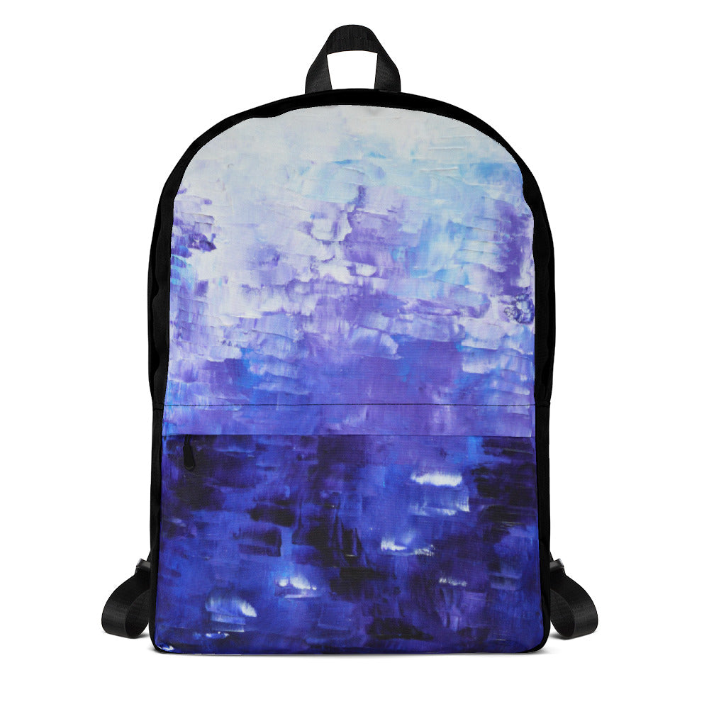 BACKPACK blue abstract Travel School Bag