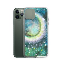 Beautiful Moon IPHONE CASE Green Art Painting