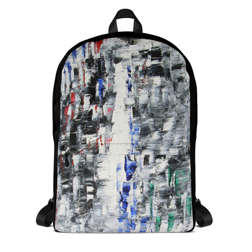 Black and White BACKPACK Unique Abstract Design