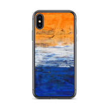 IPHONE CASE Blue Orange Contemporary Art for Apple