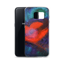 Red Heart Samsung Galaxy PHONE CASE Art Blue Red