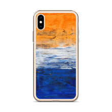 IPHONE CASE Blue Orange Contemporary Art for Apple