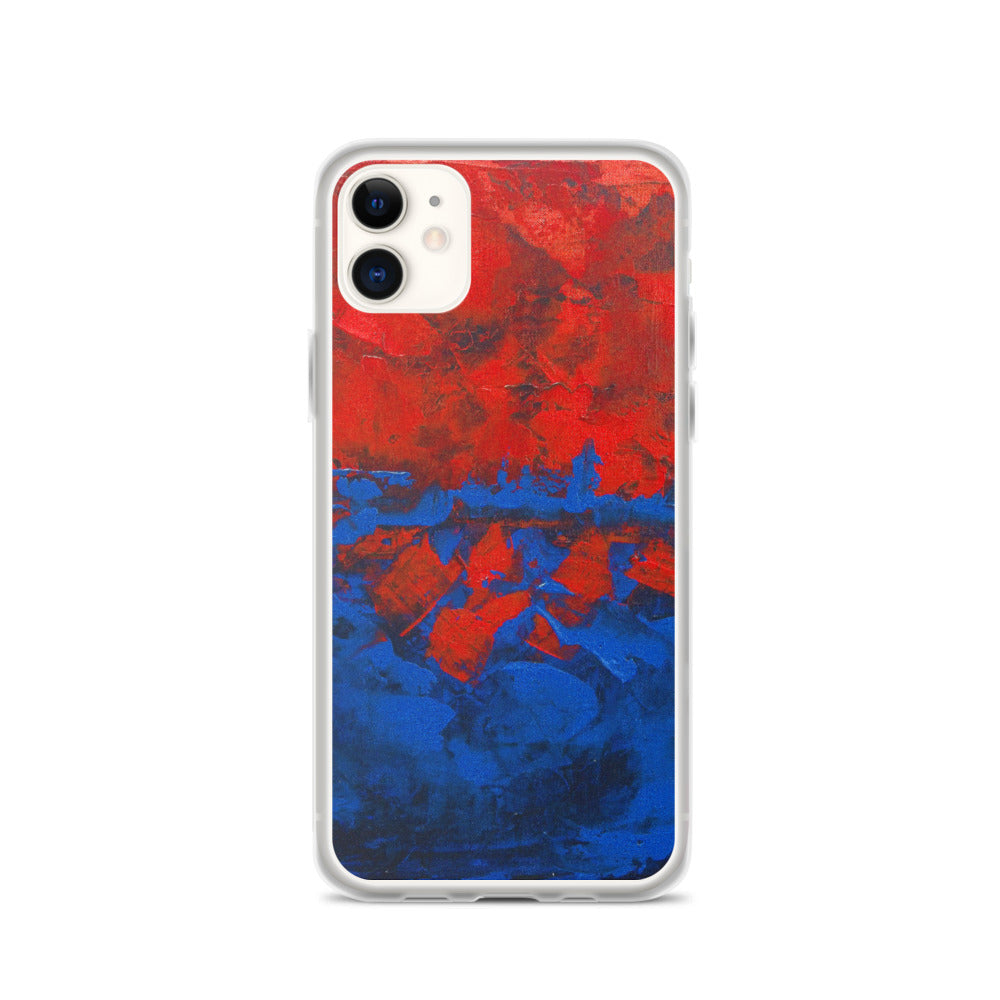 Blue Red IPHONE CASE Cover Artsy Abstract Design