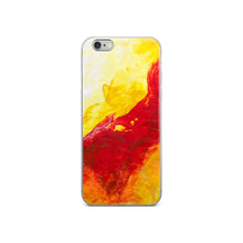 IPHONE CASE Yellow Red Abstract Art for Apple Phones
