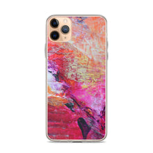 Artsy Heart IPHONE CASE for iPhones printed with Pink Orange Abstract Art