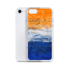 IPHONE CASE Blue Orange Contemporary Art for Apple