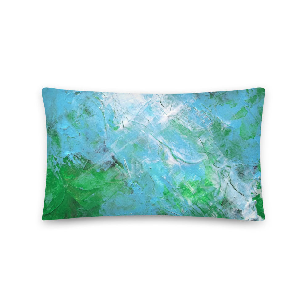 Light Blue-Green Modern Abstract THROW PILLOW