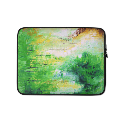 Green Abstract LAPTOP SLEEVE Cover Colorful Cover