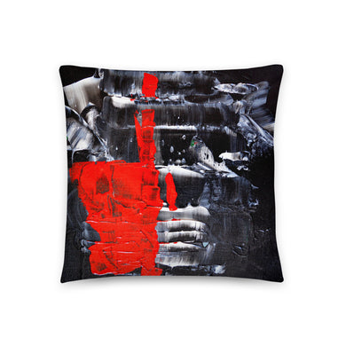 Black Red Decorative Accent THROW PILLOW