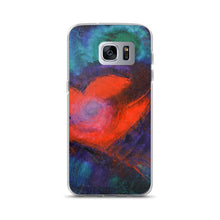 Red Heart Samsung Galaxy PHONE CASE Art Blue Red